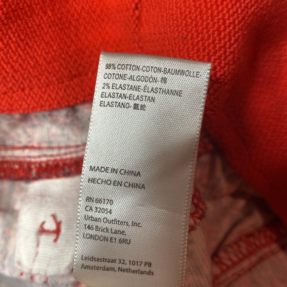 We the free flare leg corduroy patterned pants size 25 - Picture 8 of 8